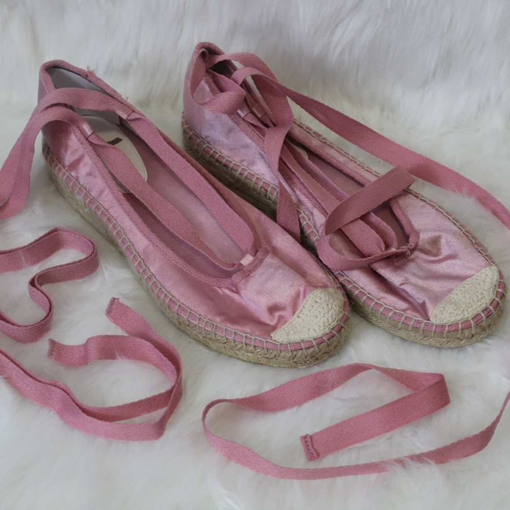 Pink Wrap Up Ballet Espadrille